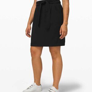 NWOT lululemon Noir Skirt - High Waisted Black Front Tie